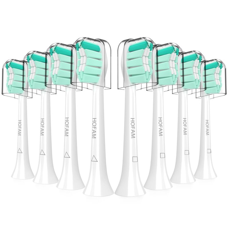 HOFAM Replacement Toothbrush Heads for Philips Sonicare Replacement Heads, Replacement Brush Head Compatible with Phillips Sonic Care Click on Electric Toothbrush, 8 Pcs