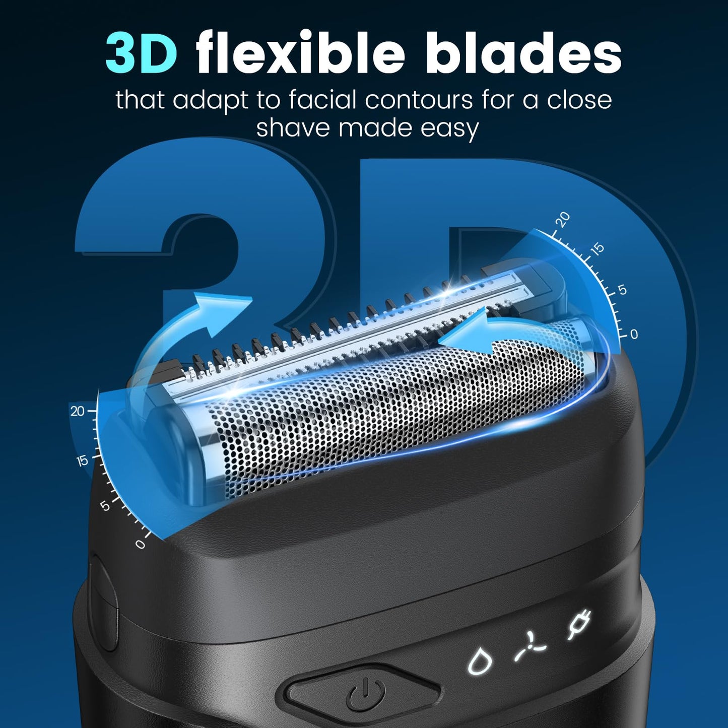 Brightup Electric Foil Shavers for Men Face, Mini Razor
