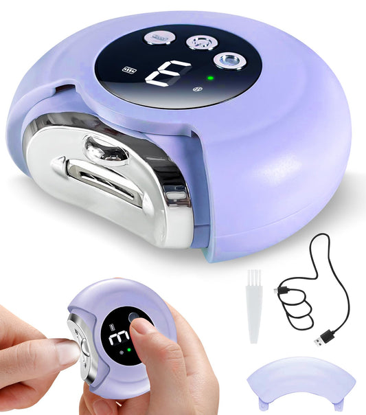 2025 New 3-in-1 Electric Fingernail Clippers,360° Rotation, 3-Speeds, Polishing Automatic Nail Trimmer with Nail Chip Storage & LED Light, Rechargeable Safety Trimmer for Women, Men, Baby, Seniors