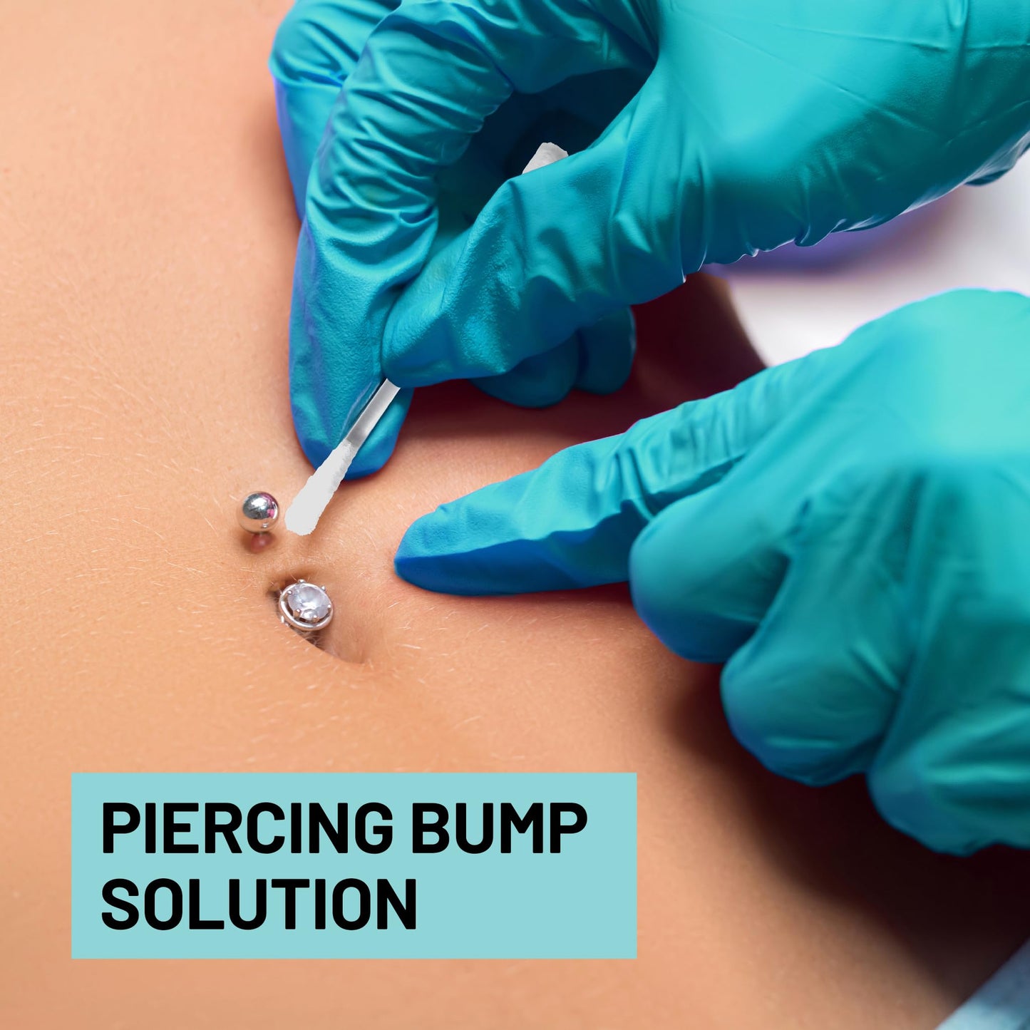 BASE LABORATORIES Keloid Bump Removal Gel Swabs | Piercing Aftercare Gel Swabs for Piercing Bump Treatment | Medicated Piercing Cleaner Saline Solution for Ear, Nose, Belly, Body Piercings | 72 Swabs