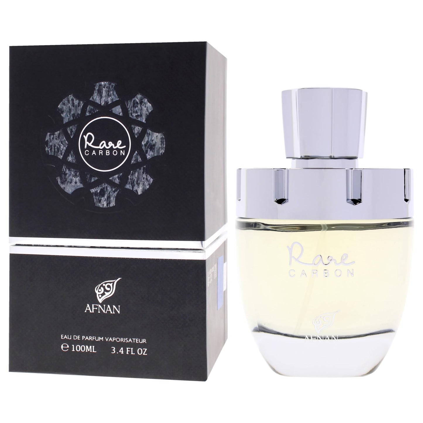 Afnan Rare Carbon Eau De Parfum Spray for Men, 3.4 Fl. Oz