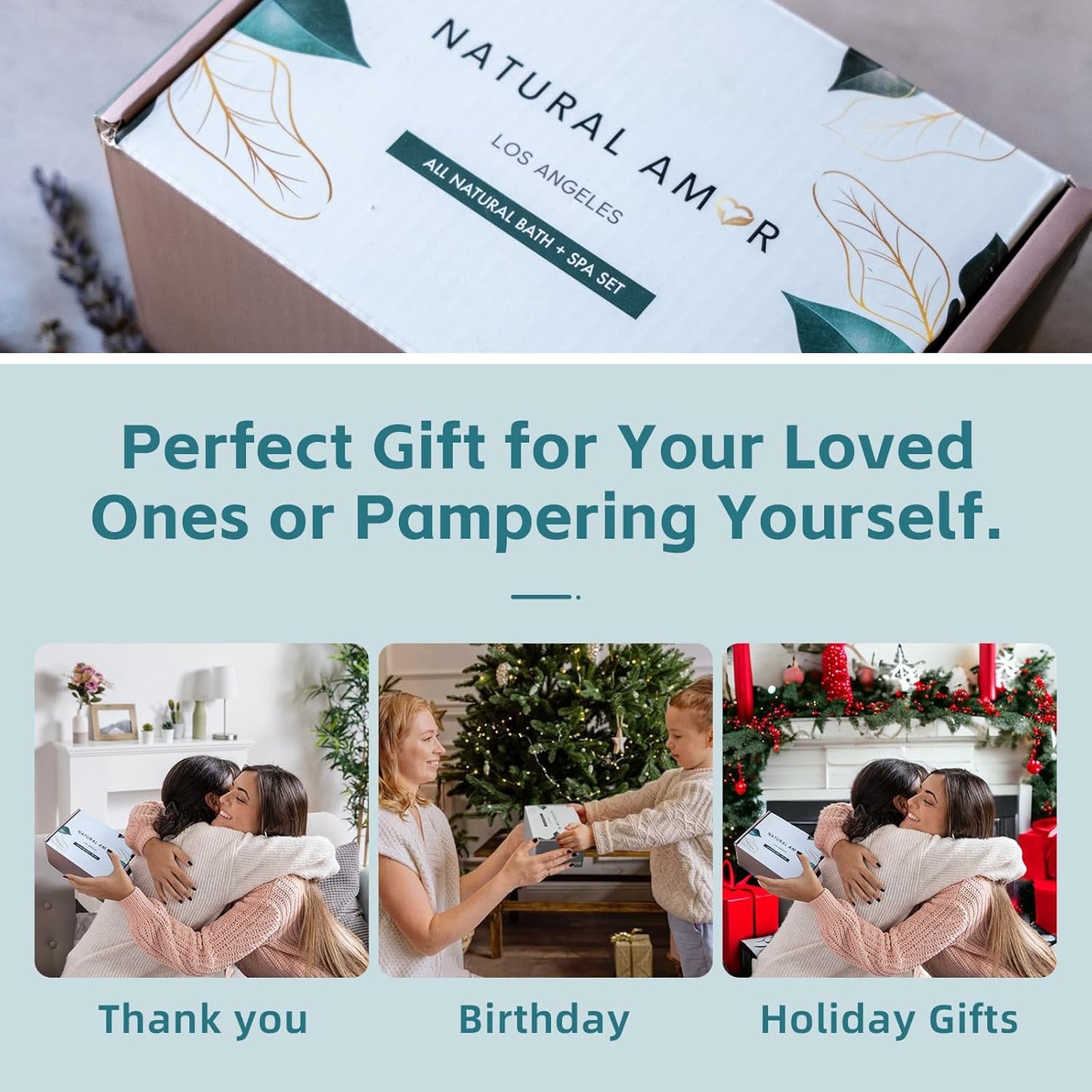Handmade Soap Bar Set - Natural Ingredients | Moisturizing Cold Process Bars for Spa Self-Care Gift (4 Pack)