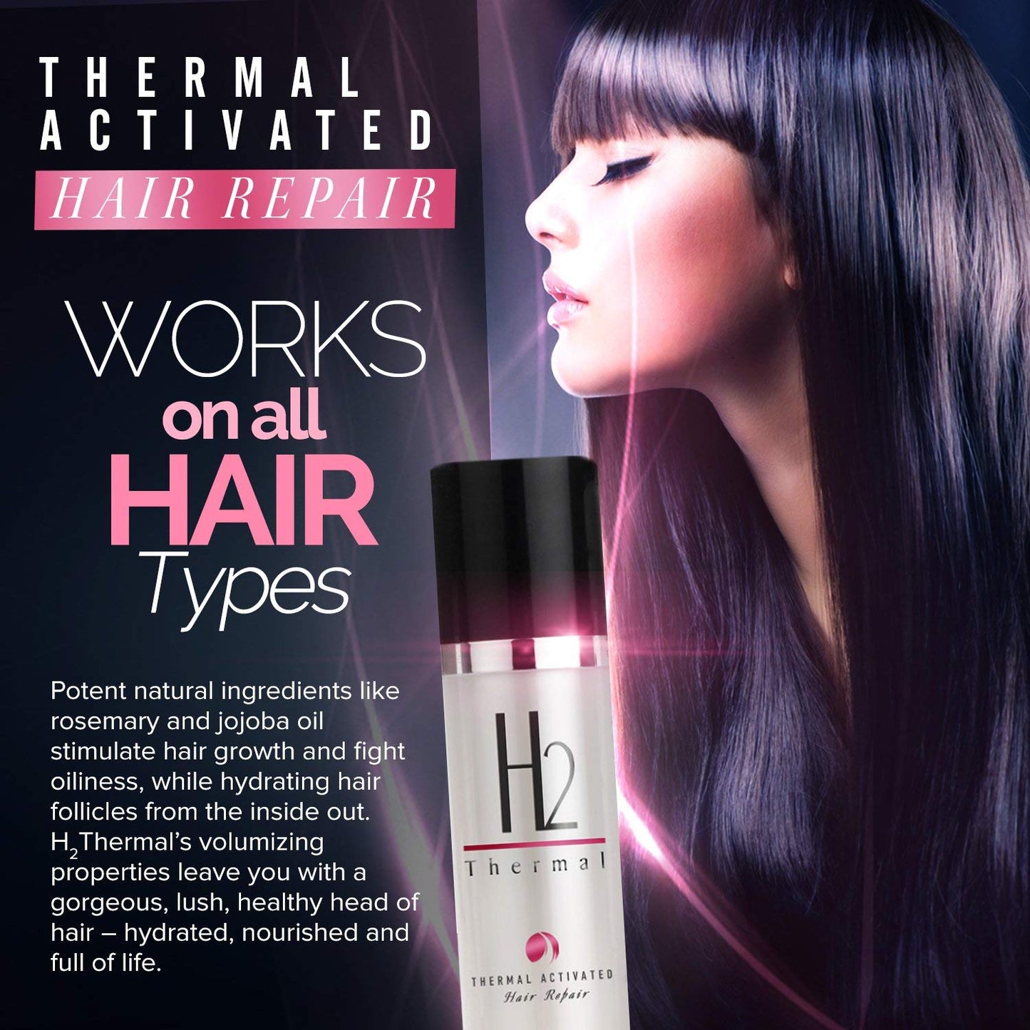 H2 Thermal and Visible Science Argan Oil Bundle - Hair Repair Treatment and Heat Protectant + Argan Oil Serum for Gorgeous Shiny Hair - Repair and Prevent Damage - Seal Split Ends (2 Items)