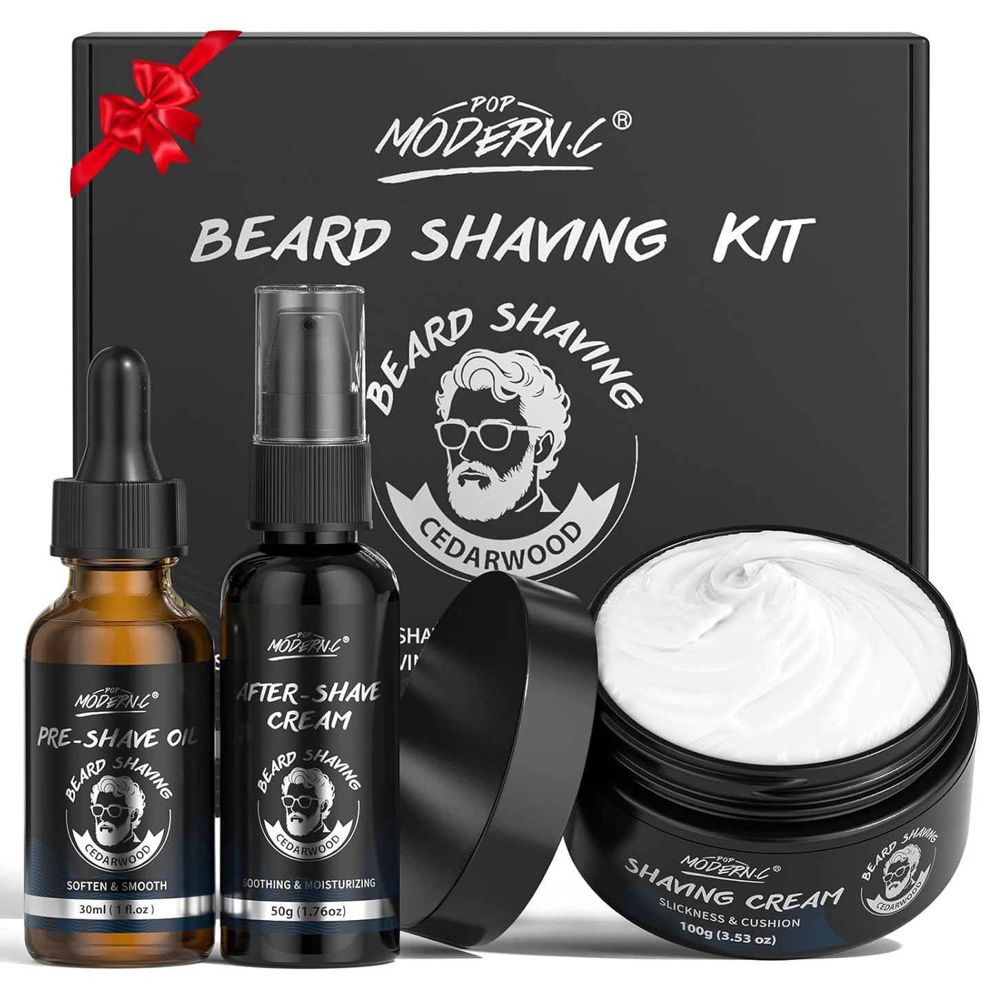 Men's Shaving Kit - 3-Piece Gift Set with Shaving Cream, Pre-Shave Oil & Aftershave | Perfect for Father's Day, Birthdays & Christmas