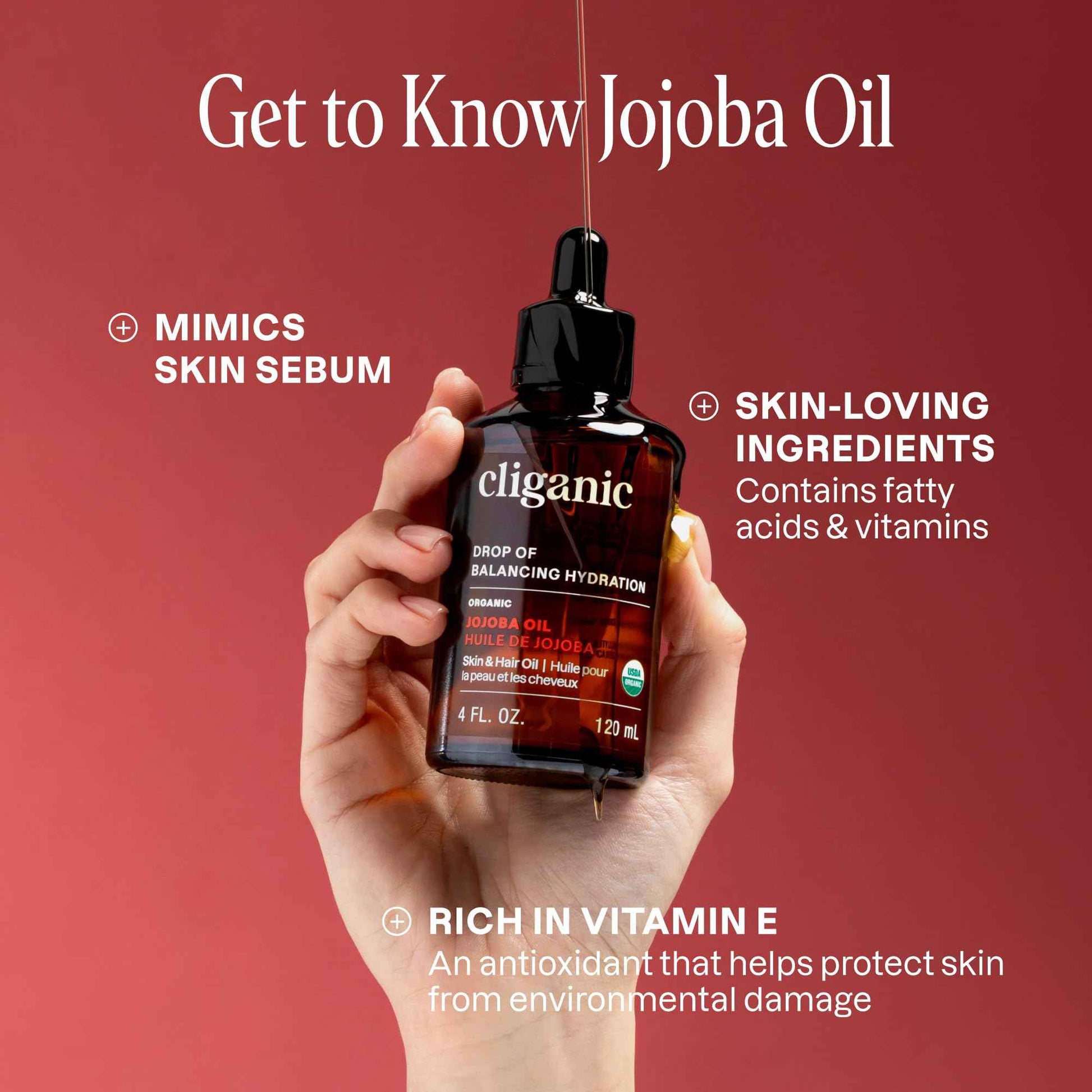 Cliganic Carrier Oils Duo: Organic Jojoba Oil and Organic Argan Oil
