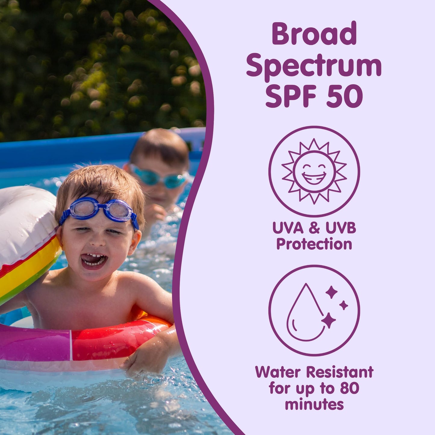 Boogie Mineral Sunscreen Stick SPF 50-0.49 oz - Sunscreen for Kids - Broad Spectrum UVA & UVB Protection - Water Resistant Sun Protection - Hypoallergenic - 100% Naturally Derived Ingredients