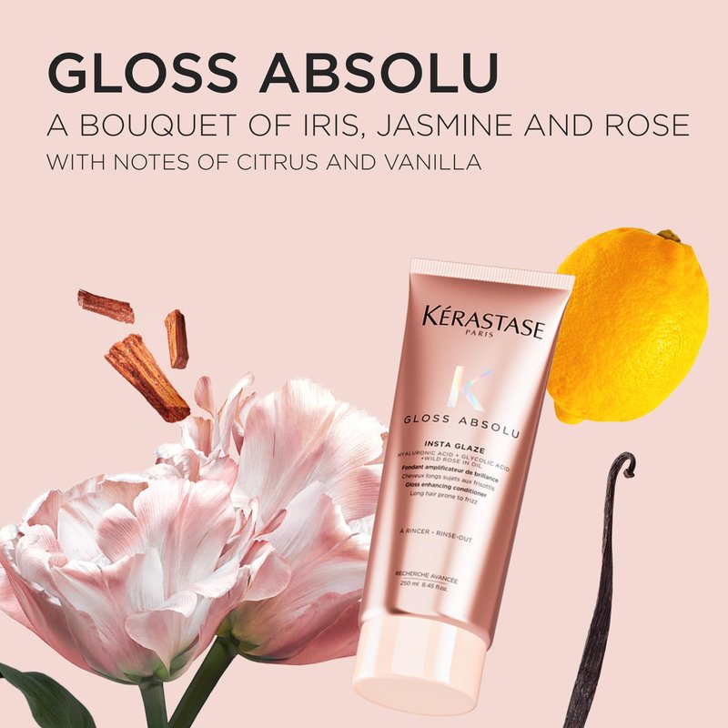 Kerastase Gloss Absolu High-Shine Anti-Frizz Conditioner - Deeply Hydrates & Detangles, Instantly Softens, For Glossy & Bouncy Hair, 2.53 Fl Oz, Travel Size