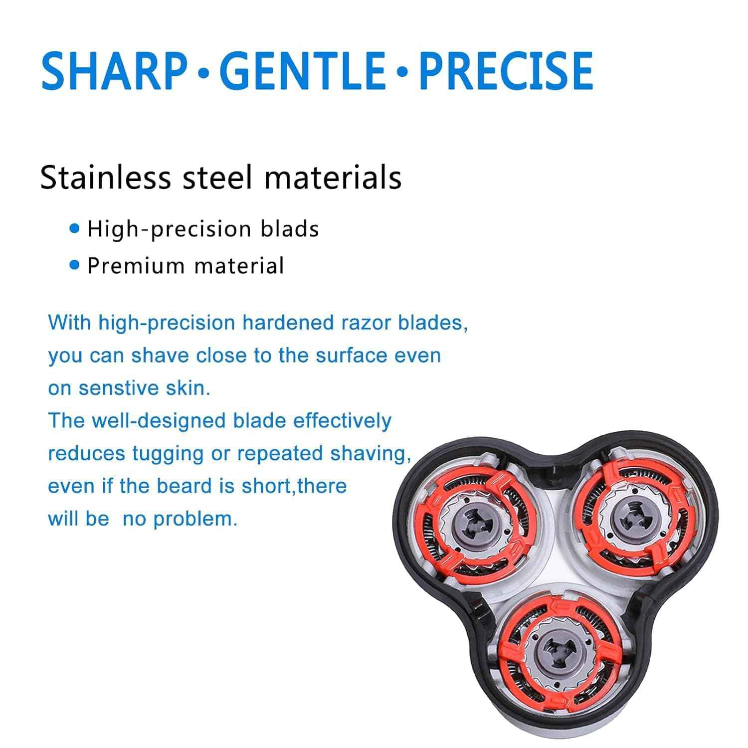 SH90/62 Blades Compatible with Philips Norelco Series 9000 Replacement Heads,Upgrade Sh90 Replacement Heads Shaver for Norelco Series 9000(S9xxx) Electric Razor Shaver,Double-Layer Blades