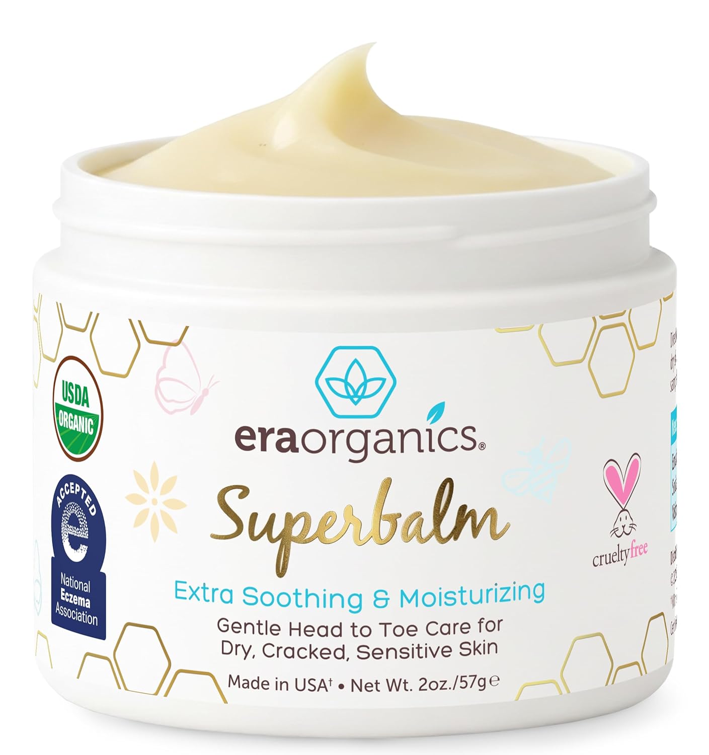 Era Organics Healing Ointment for Babies - Organic Moisturizer for Eczema, Cradle Cap & Rashes | 2oz