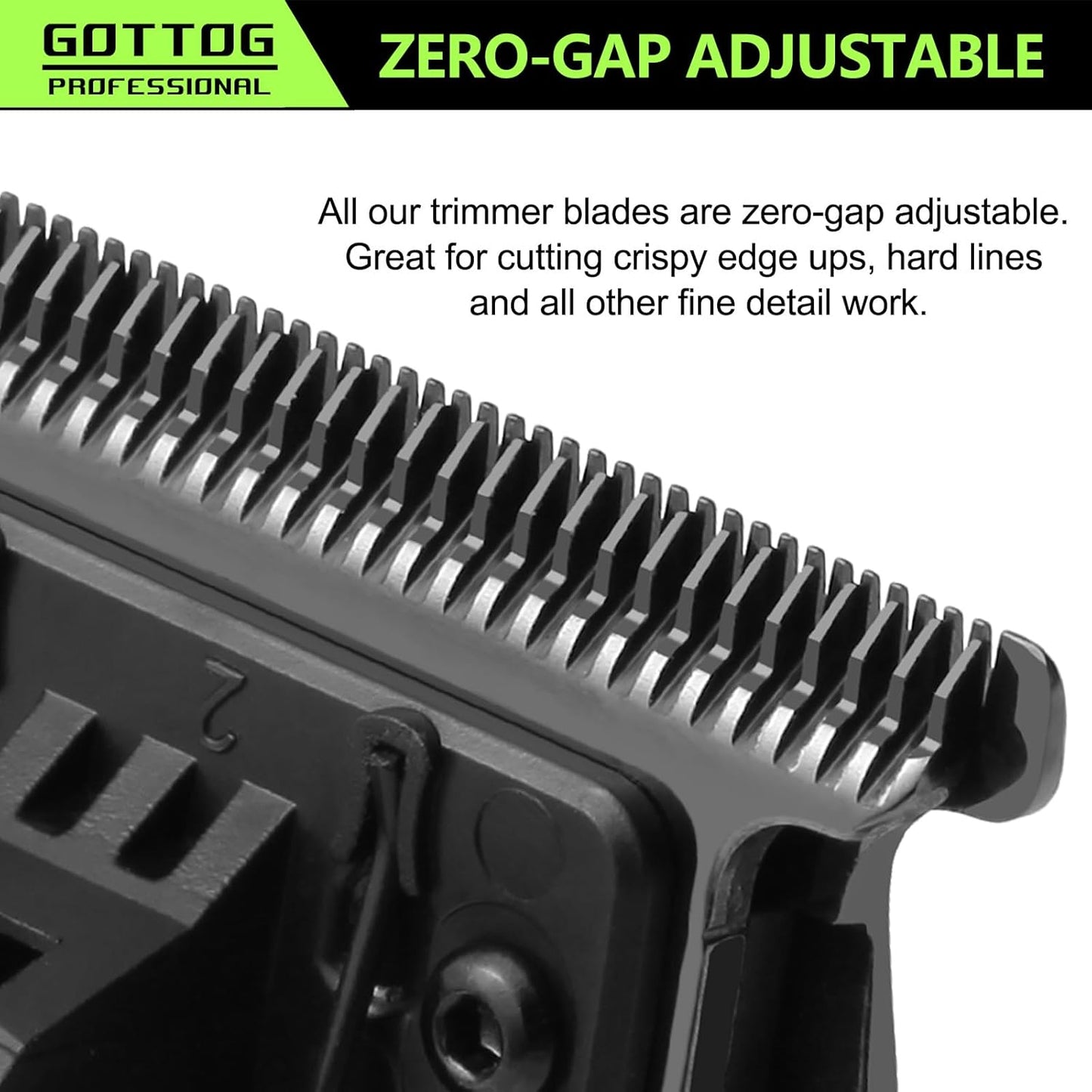DLC 3.0 Replacement Blades for FX787 & FX726 Trimmers | Zero-Gapped Barber Blades - Black