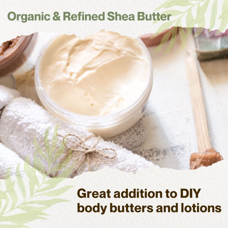 Organic Refined Shea Butter – Unscented & Smooth Texture – Premium Cosmetic Grade Shea Butter for Skincare, Hair Care, Soap Making, Lotions, Balms & DIY Formulations | France Net Wt. 0.45 kg / 1 lb