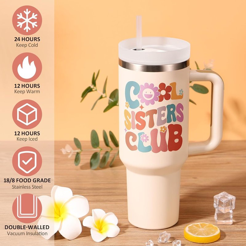 Sister Gifts | Thoughtful Birthday & Mother's Day Gifts for Sisters | 40 OZ Tumbler & Tote Bag Set