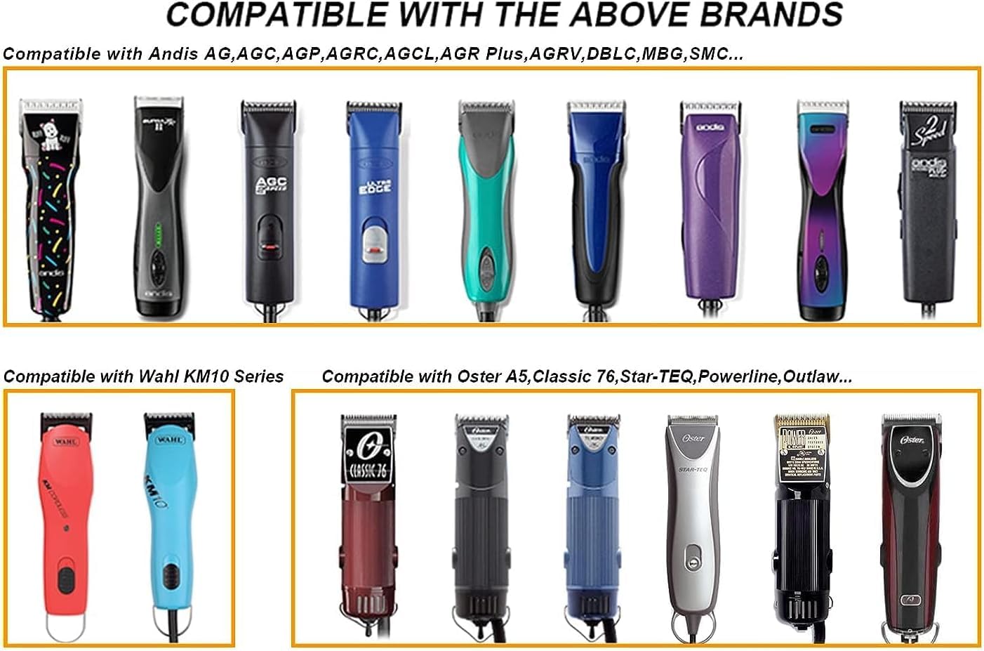 Detachable Replacement Ceramic Blades,Compatible with Andis/oster Classic 76/Star-Teq/Power-Teq/A5 Clipper (3-3/4)