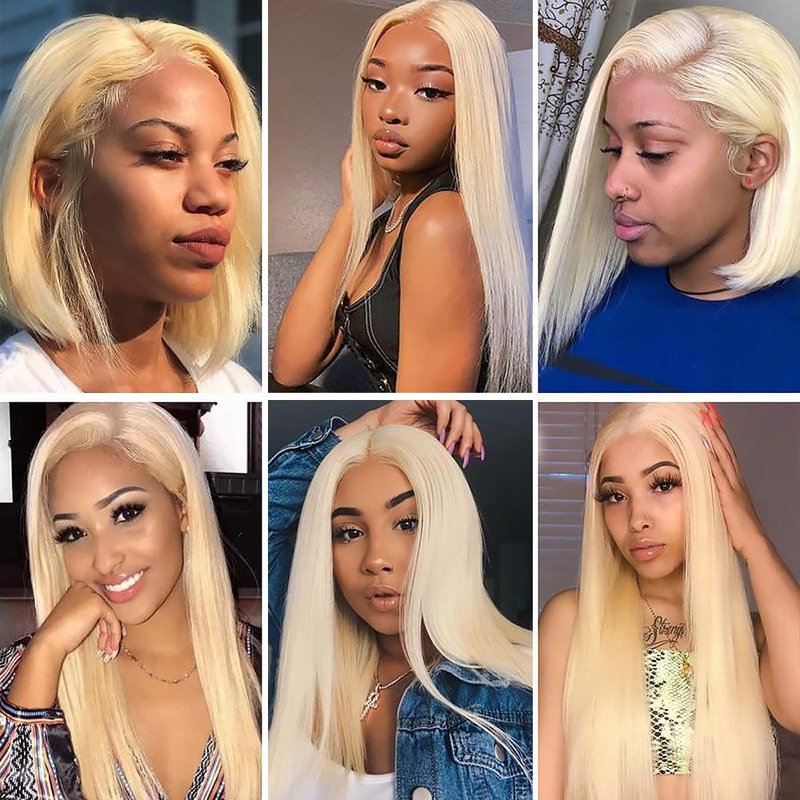 Blonde Bundles - 613 Blonde Straight Human Hair Extensions | Unprocessed Brazilian Virgin Remy | 22-26 Inch Soft Weave