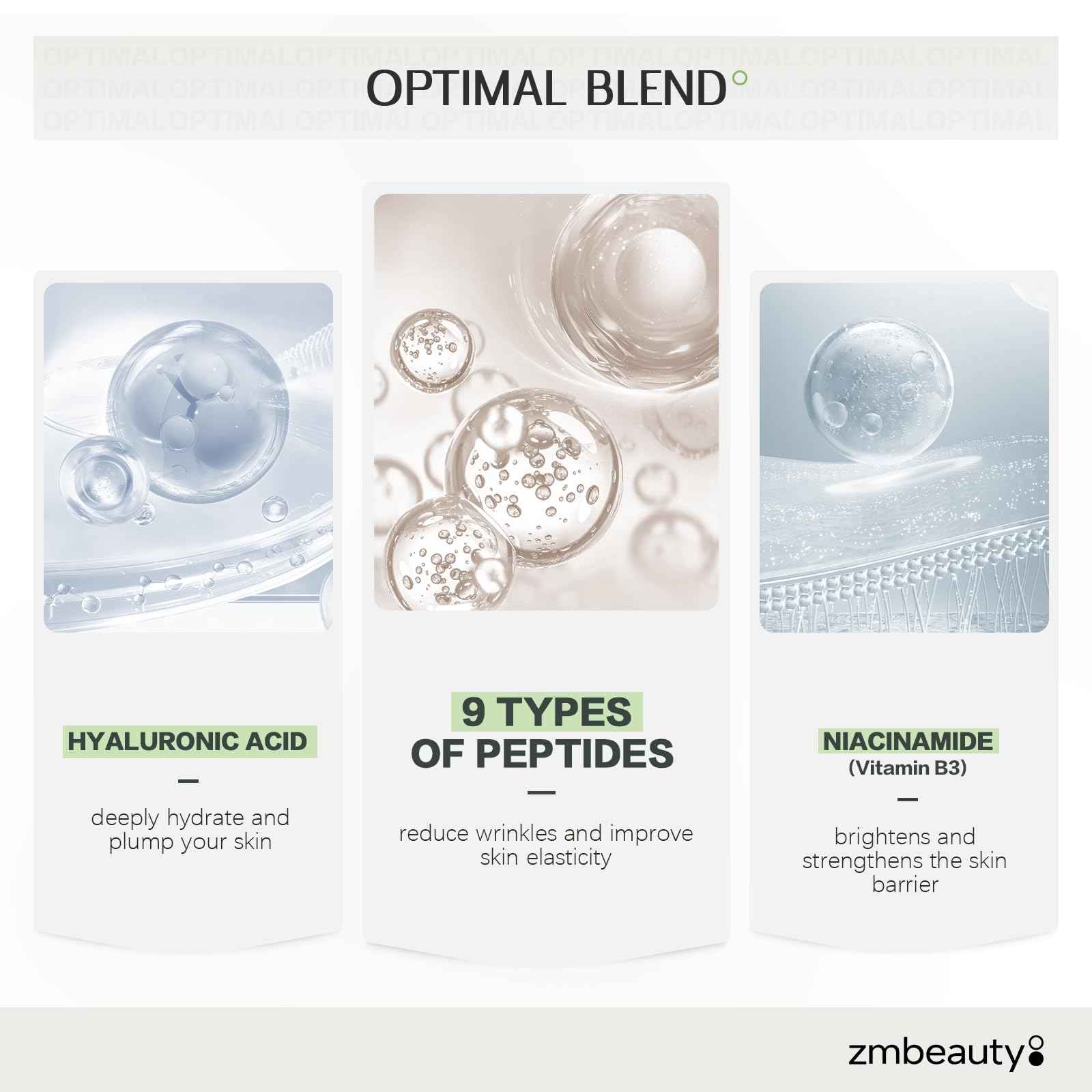 ZMbeauty Collagen Face Mask, Bio-Collagen Mask Overnight for Skin Care, Anti-Wrinkle Facial Sheet Mask with 9 Peptides for Elasticity & Moisturizing, Collagen Night Wrapping Mask