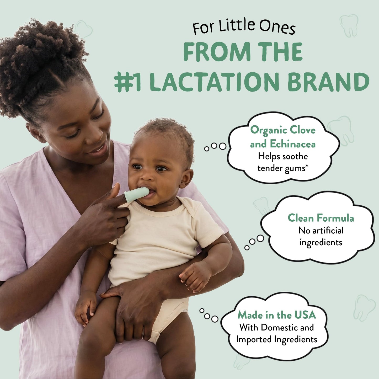 Legendairy Milk Organic Baby Teething Relief Drops with Silicone Toothbrush, Gum Relief for Babies & Toddlers 6 M+, Soothing Chamomile Clove Blend, Teething Gel Alternative, Sugar Free, 120 Servings