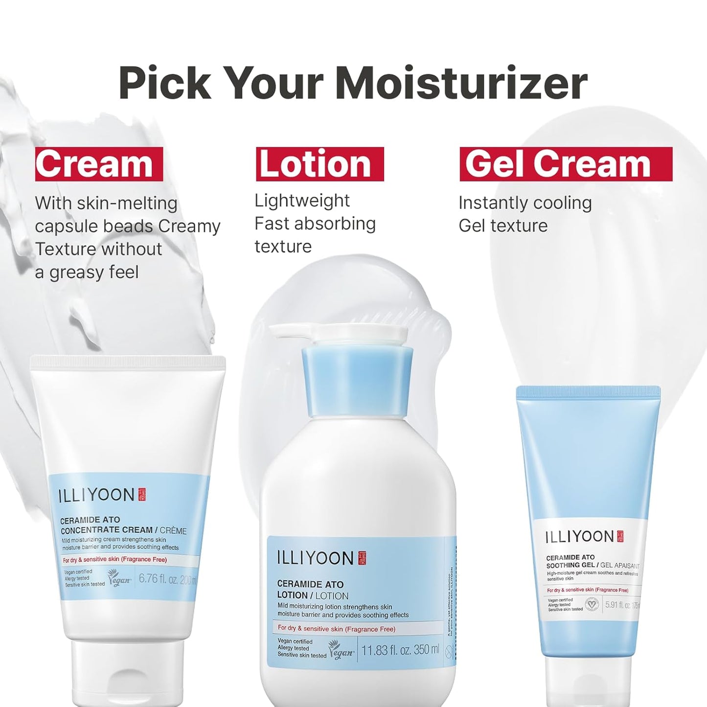 Illiyoon Ceramide Ato Soothing Gel - Vegan Facial Moisturizer for All Skin Types | 5.9 Fl Oz (175ml)