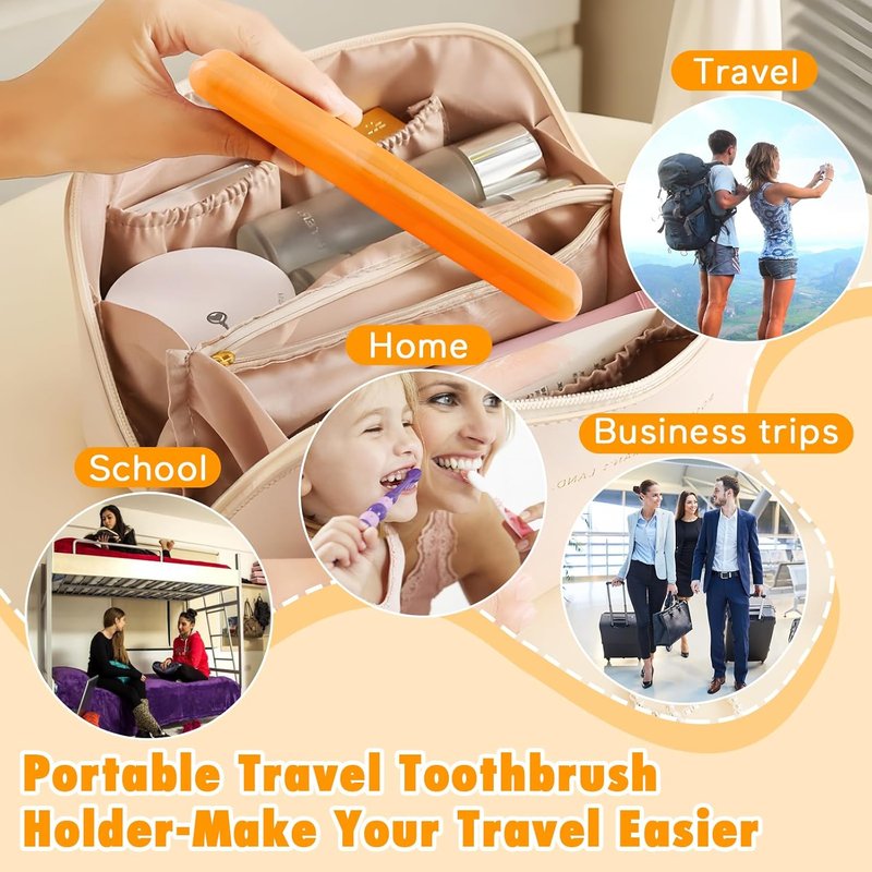 Travel Toothbrush Case Holder - 48PCS Portable Kids Toothbrush & Toothpaste Organizer | Multi-Color Options
