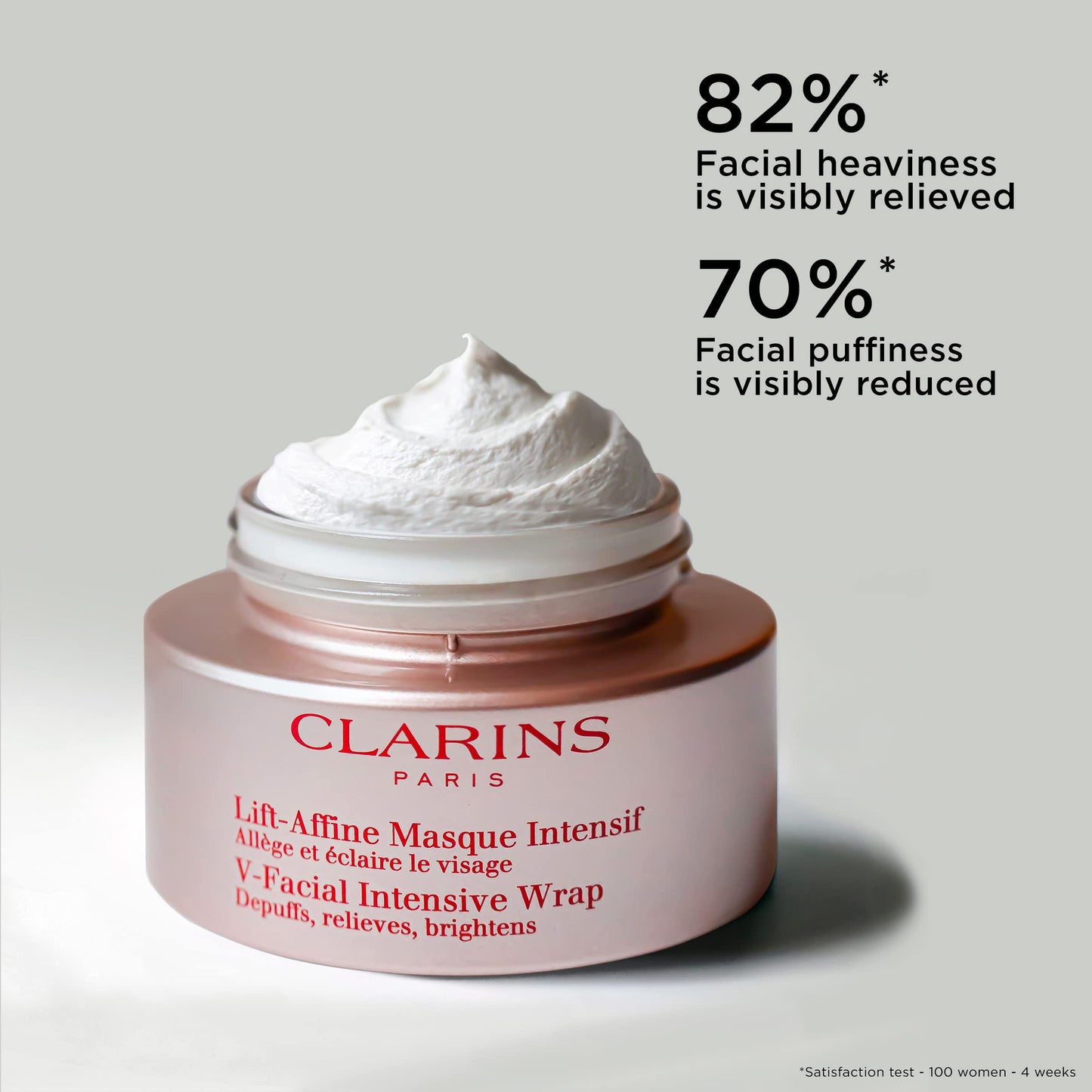 Clarins Cryo Flash Cream Mask and V-Facial Wrap Mask Bundle | Cold Face Mask For A Visible Lift Effect in 10 Minutes* | Depuffing Face Mask | All Skin Types
