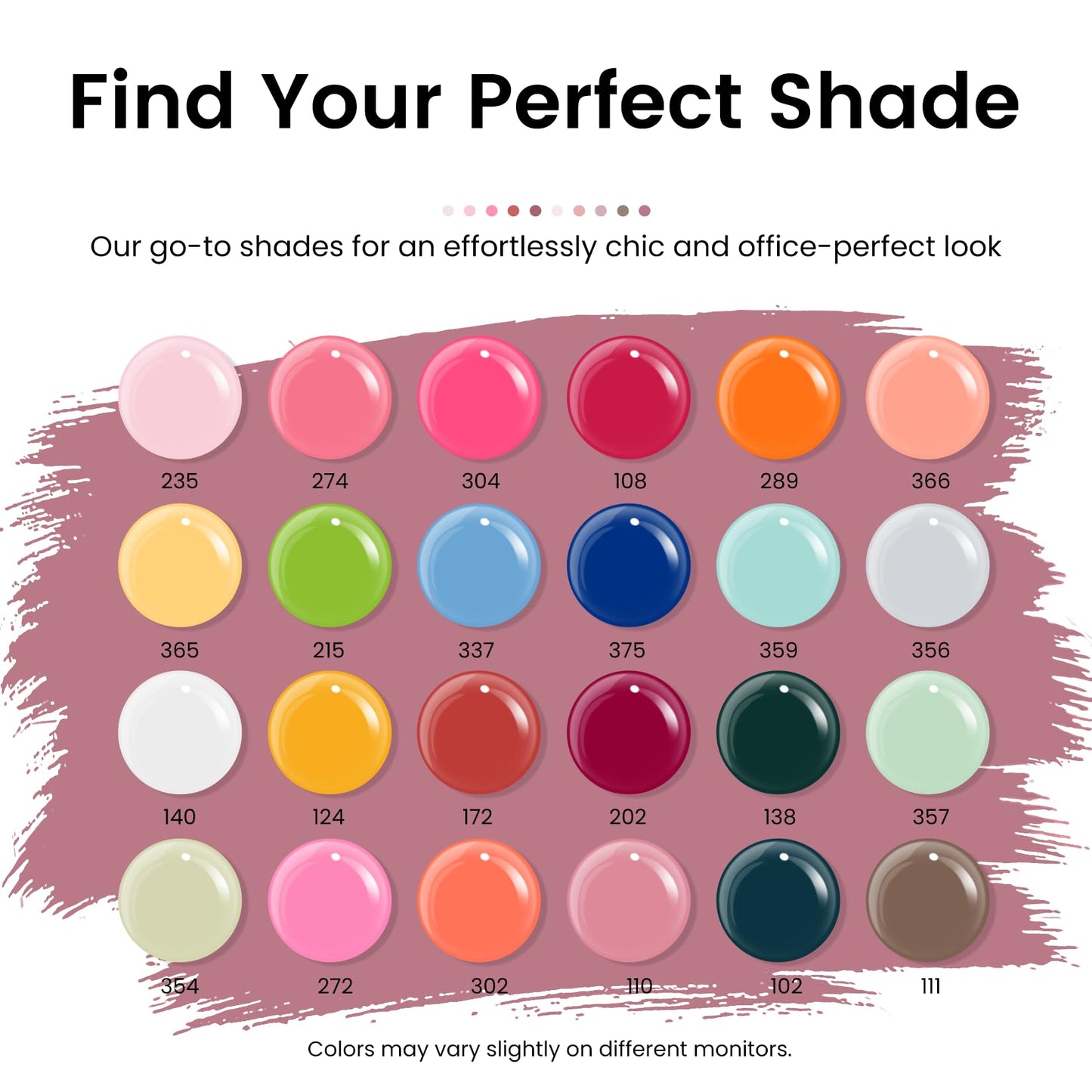 phoenixy 30 PCS Gel Nail Polish, 24 Colors Soak Off Gel Nail Polish Set Pink Blue with Base Matte Glossy Glitter Top Coat Home Manicure Art Beginners Gift for Women