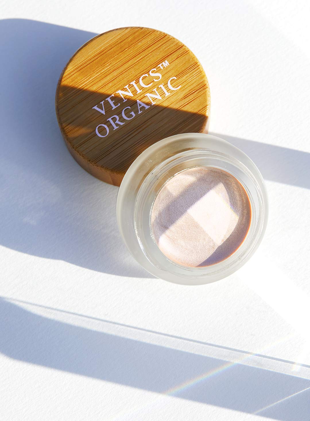 VENICS ORGANIC Diamond Glow Melted Organic Highlighter | 100% Natural, Vegan and Cruelty-Free | First Christmas (Sparkling rose gold)