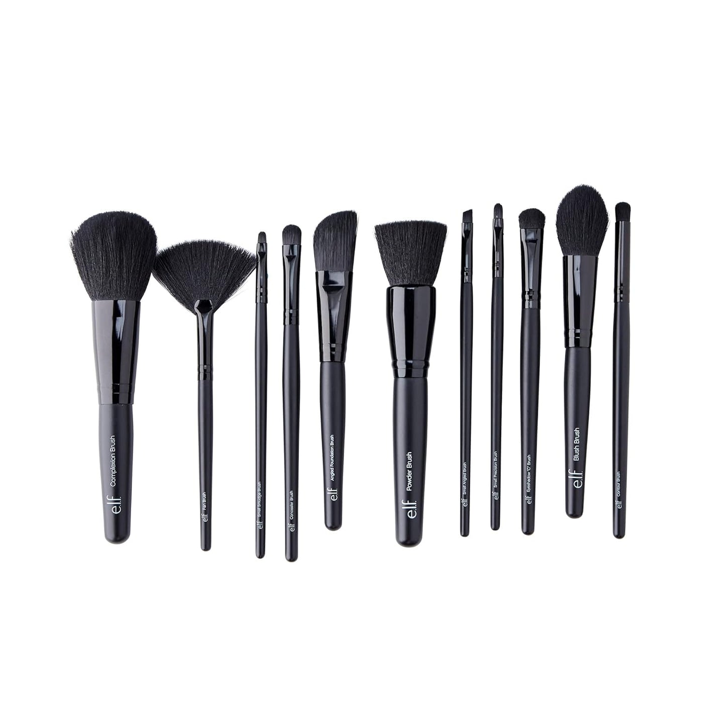 e.l.f. Cosmetics 11 Piece Makeup Brush Set - Versatile Brushes for Foundation, Eyeshadow & More
