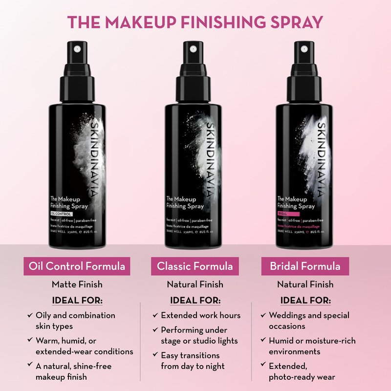 Skindinavia The Makeup Finishing Spray, Bridal Makeup Cooling Setting Spray, All-Day Wear, Long-Lasting Up to 16+ Hours, Heat-Resistant & Waterproof, Wedding Day, Bridal Shower Gift, 4.0 Oz