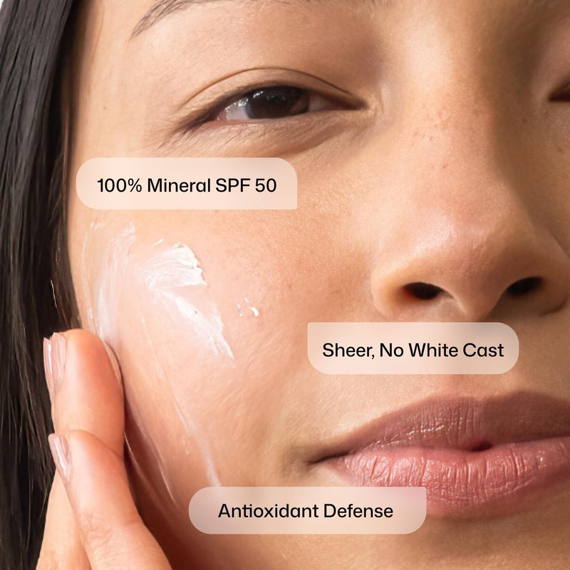 Revision Skincare Intellishade TruPhysical Clear SPF 50, 100% Mineral Face Sunscreen, Oil-Free Anti-Aging Moisturizer with Vitamin C, Invisible Sunscreen for Sensitive Skin, 1.7 oz