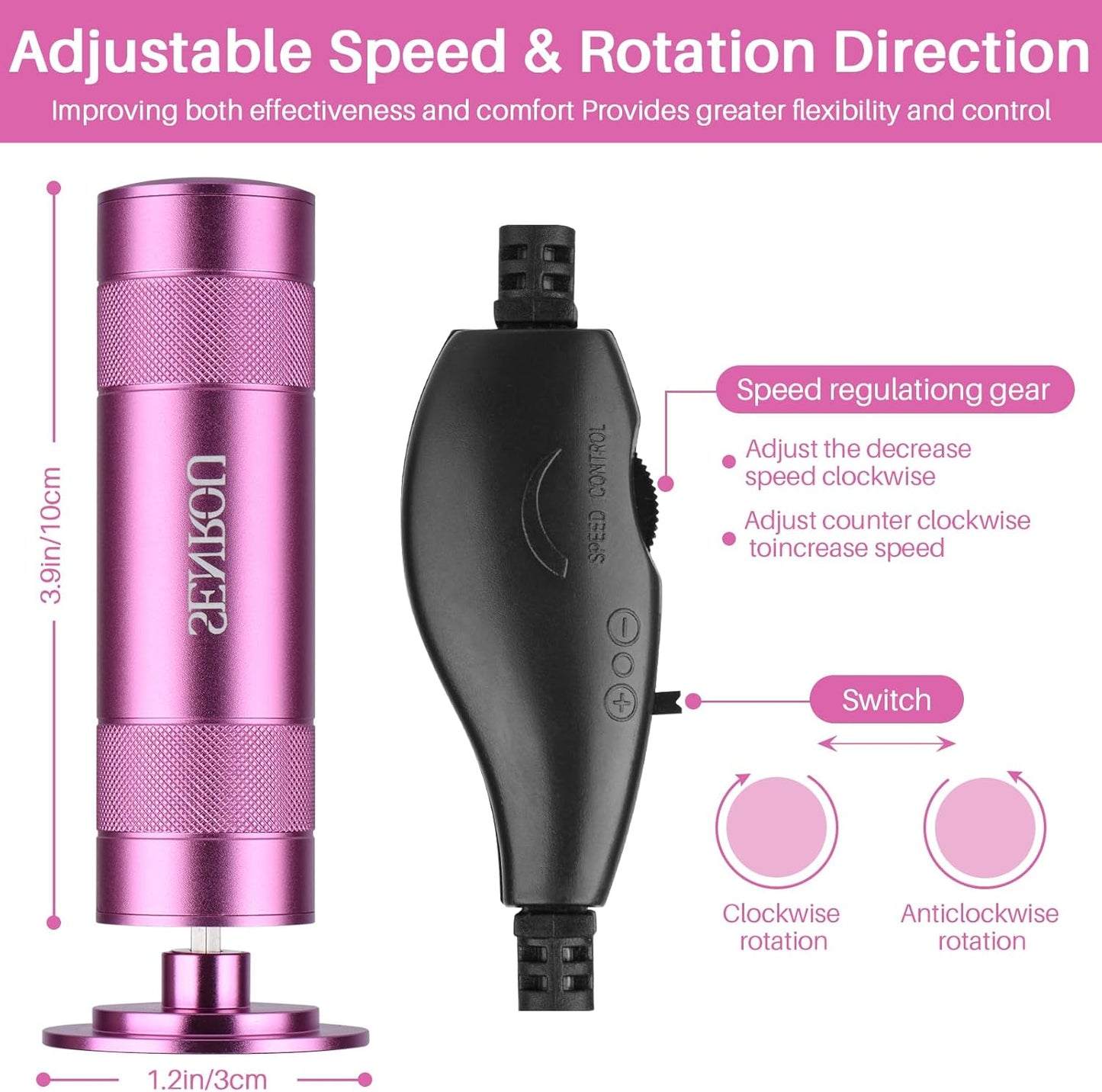 Electric Foot Callus Remover - 2-in-1 Filer with 60 Sandpaper Discs | Pink Foot Care Tool
