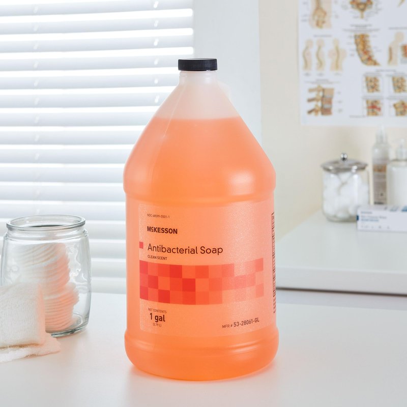 McKesson Antibacterial Liquid Hand Soap, 1 Gallon [Pack of 1] Refill, Clean Scent