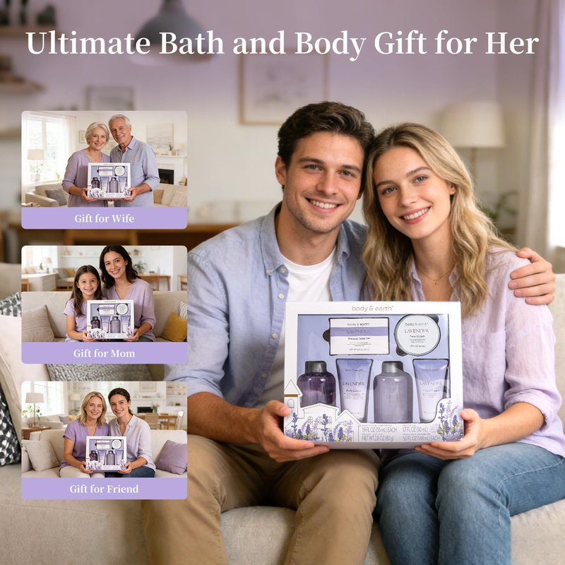 Bath and Body Gift Set for Women, 8 Pcs Vanilla Spa Set Gifts with Tumbler, Birthday Gifts for Women, Unique Gift Ideas for Her, Mom
