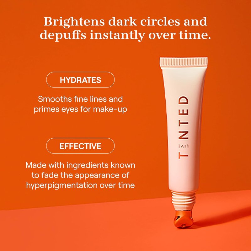Brightening Eye Cream - Hydrating Superhue Formula with Niacinamide & Vitamin C - 0.5 fl oz | Cooling Applicator