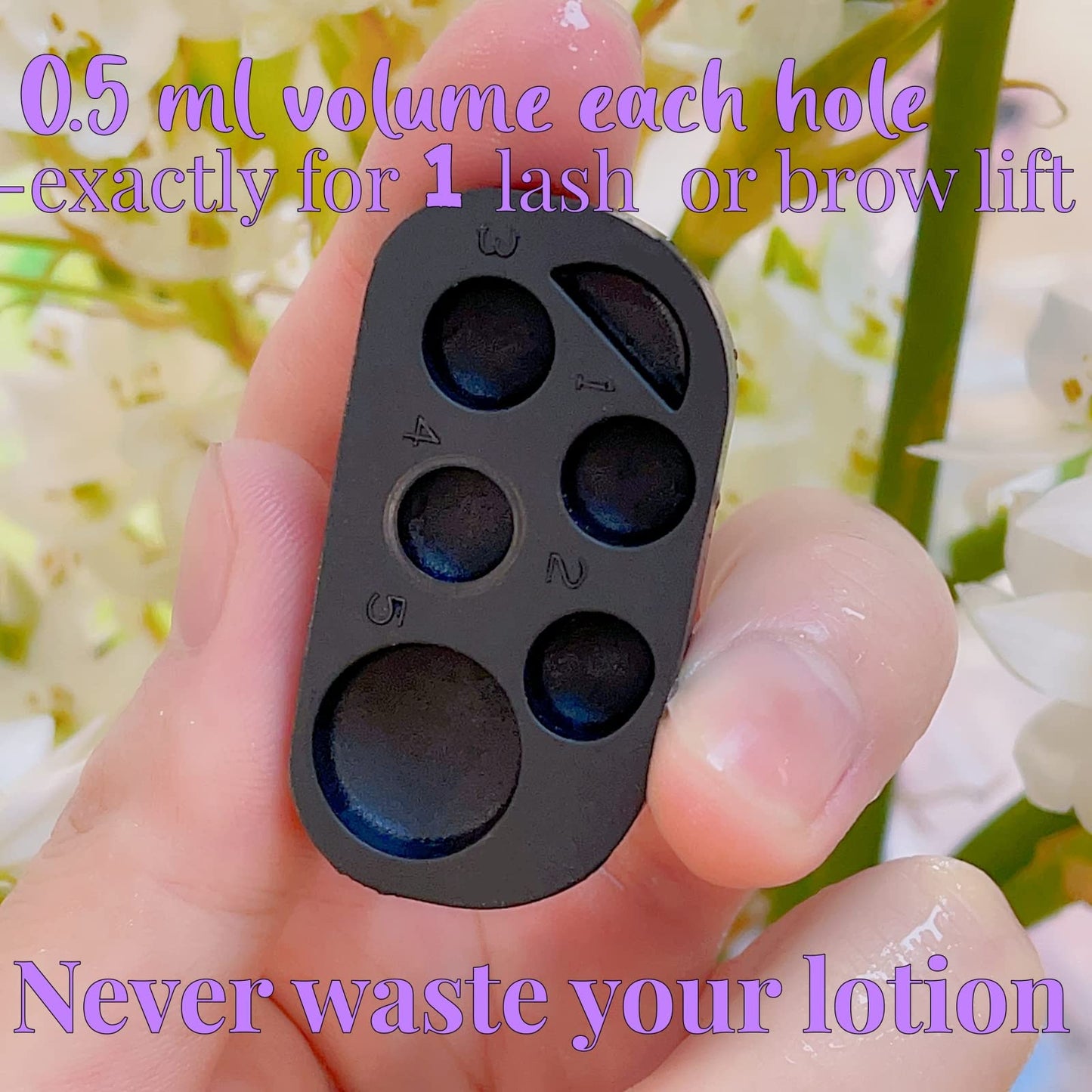 Lash Lift Brow Lamination Lotion Palette Silicone Tray for Eyelash Perm and T-int 6 Function Container for Lifting Lashes Brows 2 in 1 Lash Extension Remover Conditioner Primer Cleanser Tool