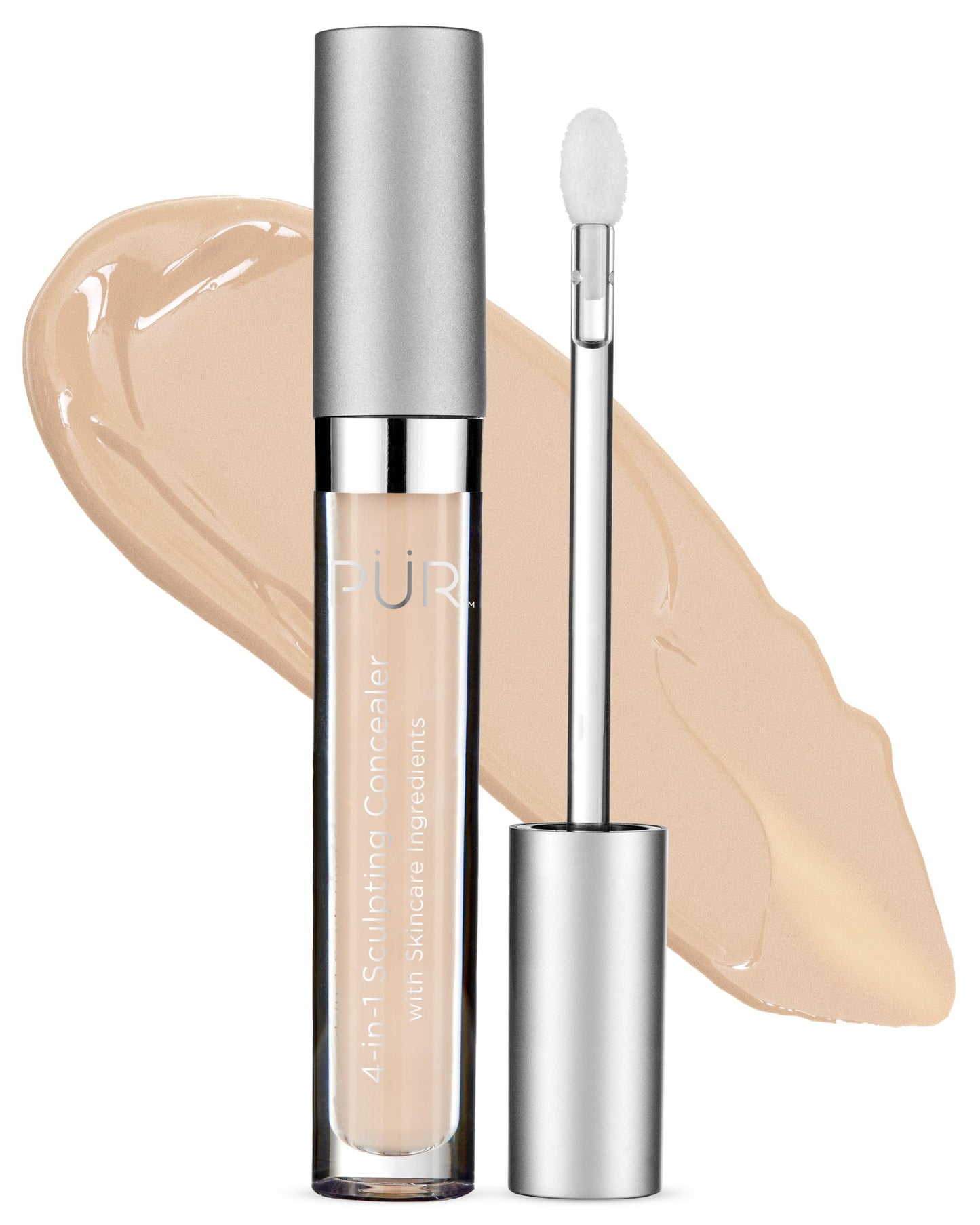 PÜR MINERALS 4-in-1 Sculpting Concealer for Women - Conceals, Brightens, Plumps & Corrects - Hydrating & Moisturizing Makeup Concealer with Medium to Full Coverage for Dark Circles - Light Nude, LN6