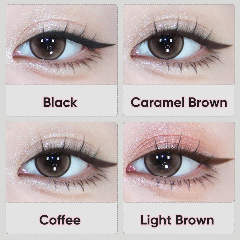VEECCI Waterproof Gel Eyeliner Pencil - Highly Pigmented, Smudge-proof, Ultra-Fine Tip for Precise Eye Makeup - Built-in Brush for Easy Application - Ideal for women & girls (03 Coffee)