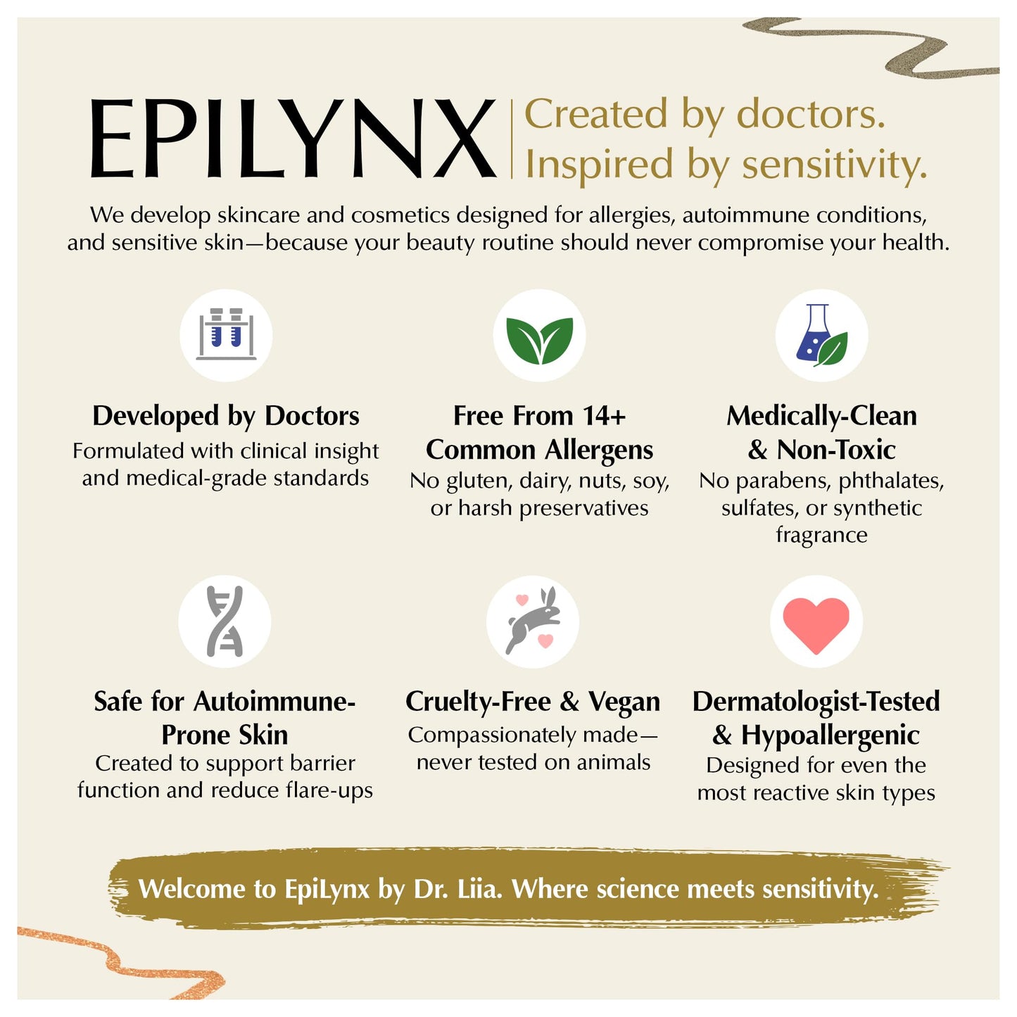EPILYNX Liquid Eyeliner - Hypoallergenic Eyeliner with Fine Brush Tip, Long-Lasting Waterproof Eye Liner - Cruelty-Free, Vegan, Gluten-Free, Smooth Liquid Eye Liner - 6 Shades Gift Set