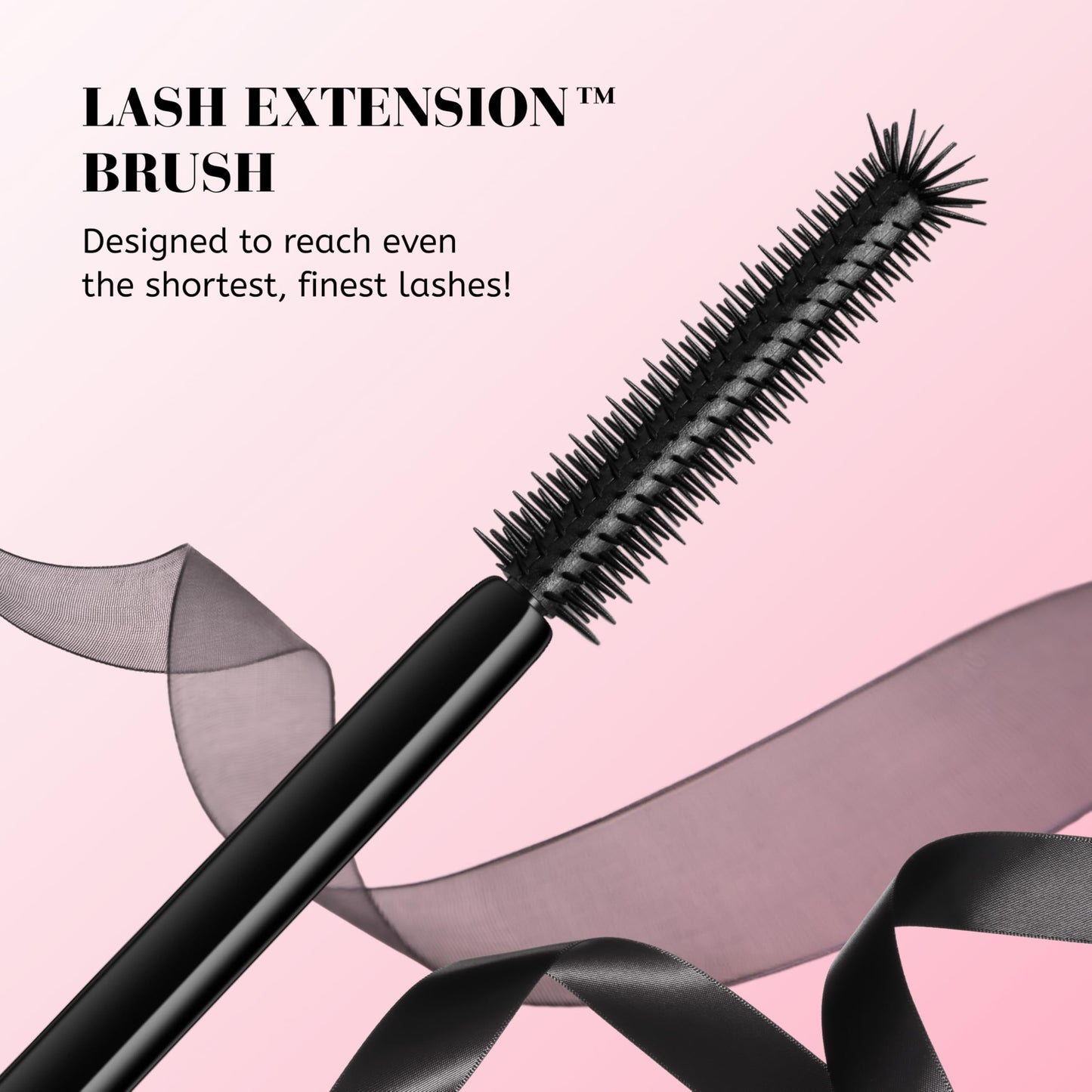 Too Faced Ribbon Wrapped Lash Mascara | Extreme-Length Tubing Mascara + 24-Hour Volume & Curl | Flake-Resistant, Smudge-Proof, Clump-Free Formula, Lash Extension Effect, Black, Travel Size, 0.16 Fl Oz
