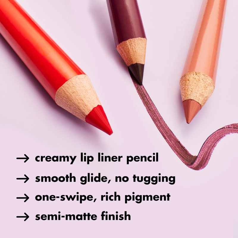 e.l.f. Cream Glide Lip Liner, Highly-Pigmented Pencil For Shaping & Sculpting Lips, Semi-Matte Finish, Vegan & Cruelty-Free, Dark Cocoa