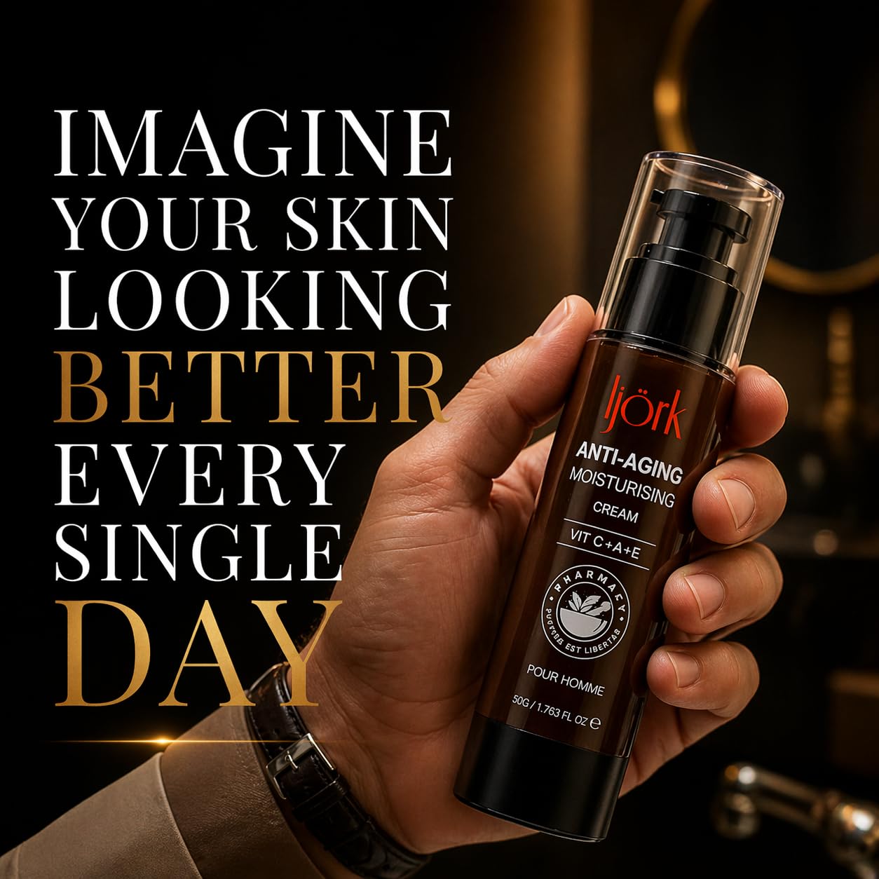 Men’s Anti-Aging Cream - Wrinkle Reduction for Face, Neck & Hands | Hydrating Formula