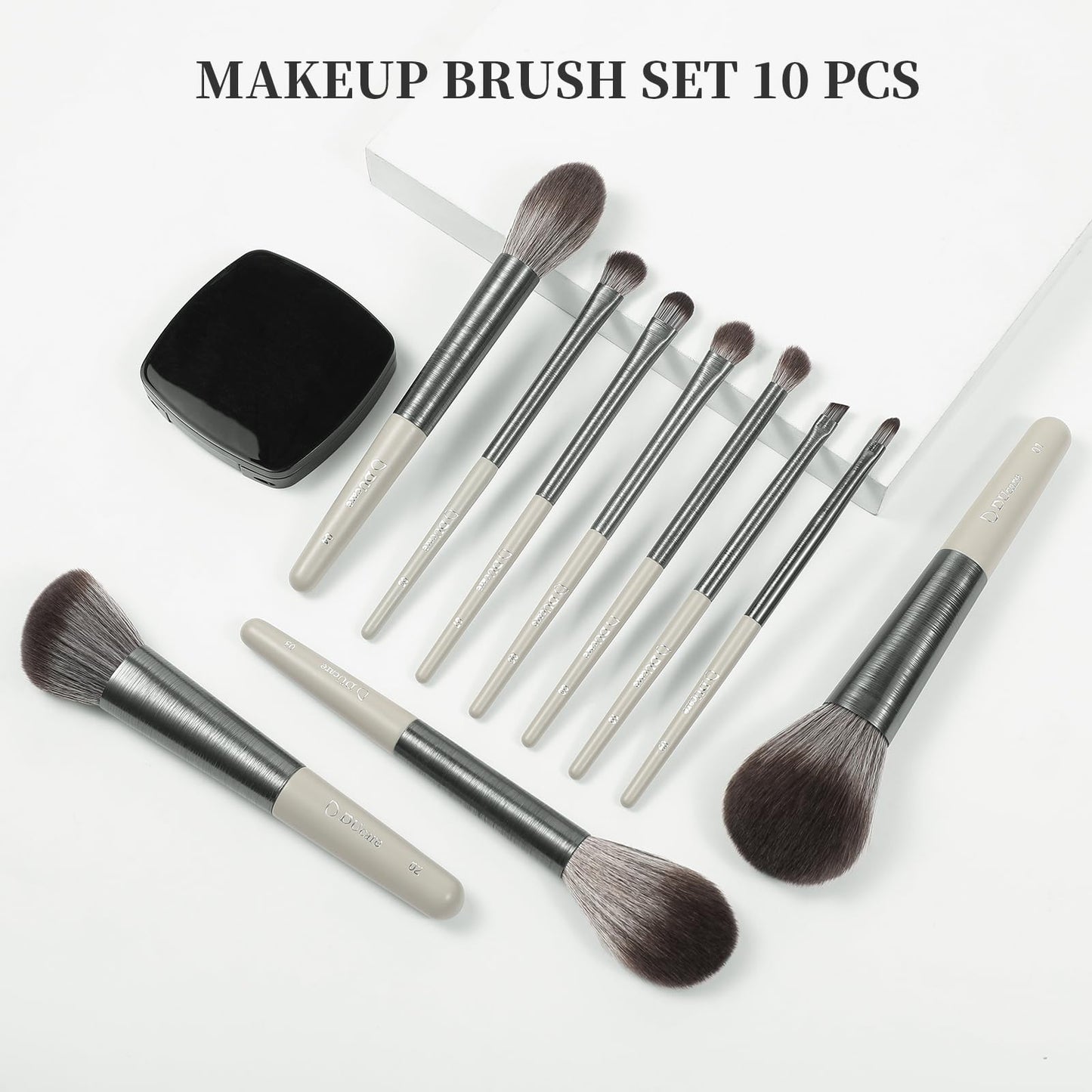 DUcare Professional Makeup Brush Set 22Pcs with Travel Case Synthetic Kabuki Foundation Brush, Face Powder Brush, Blush Brush, Concealer Brush, Eyeshadow Brushes