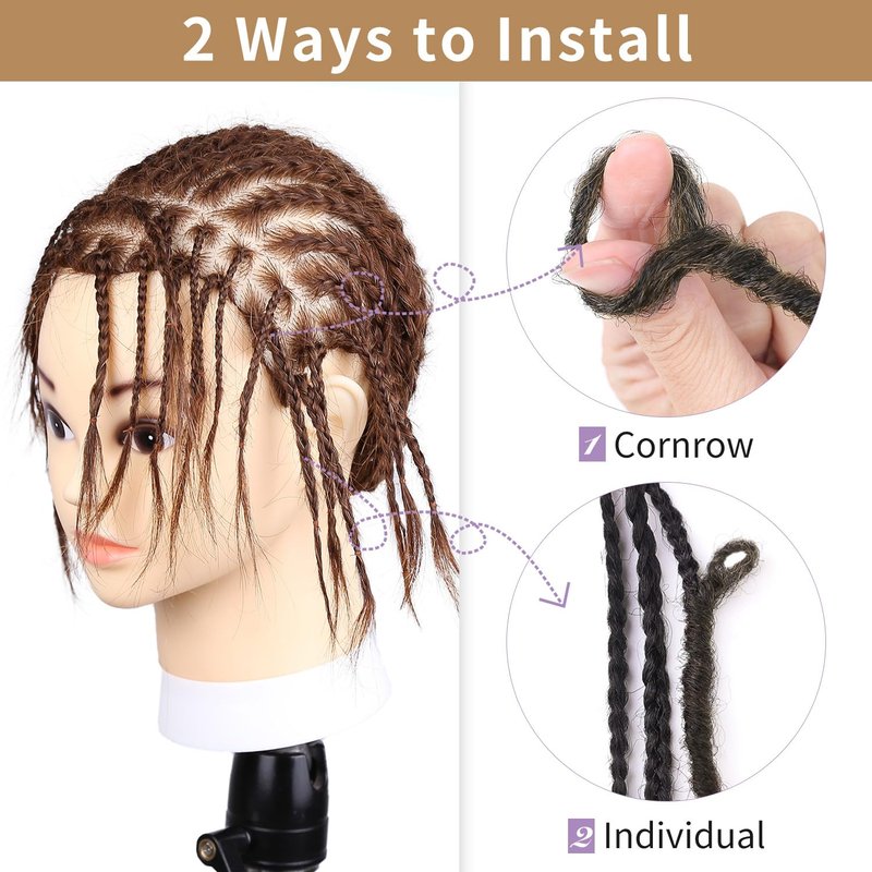 WIGNEE Faux Locs Crochet Hair 18 Inch Soft Locs Crochet Hair Pre Looped Crochet Locs for Black Women Dreadlock Crochet Hair Extensions(18 Inch,1B/30)