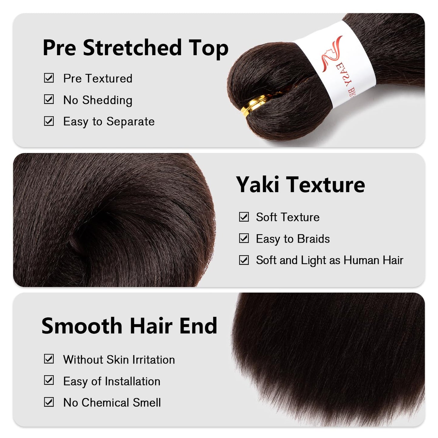 Pre-Stretched Braiding Hair - 20 Inch Medium Brown Synthetic Braids | 8 Packs for Easy Styling
