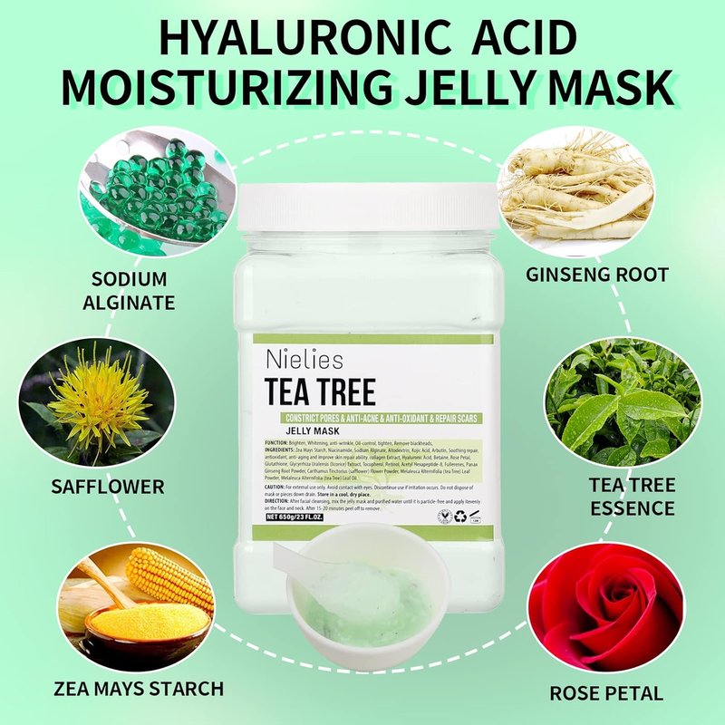 Lavender & Tea Tree Peel-Off Jelly Mask Set - Hydrating, Oil Control Facial Treatment | Perfect Gift for Men & Women