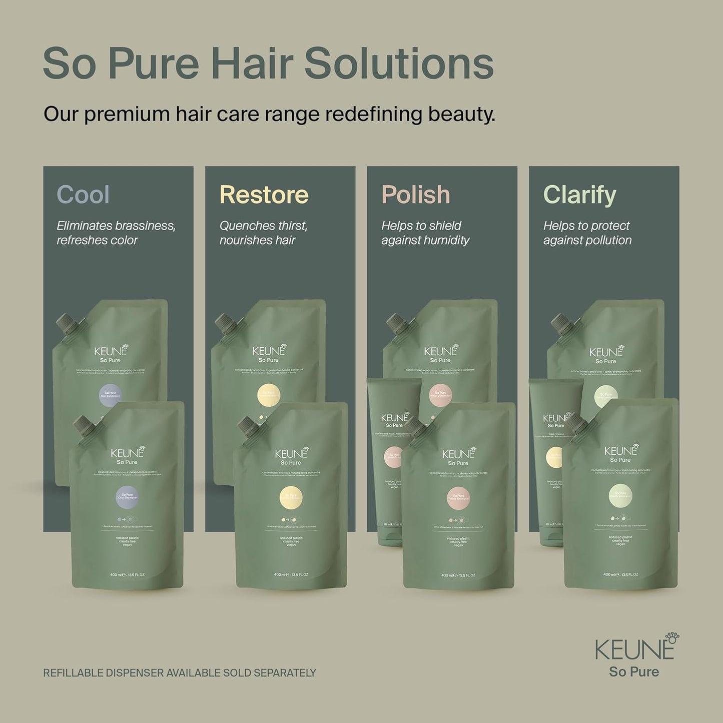 So Pure Restore Shampoo - Nourishing Hair Care Formula | 400ml Refill