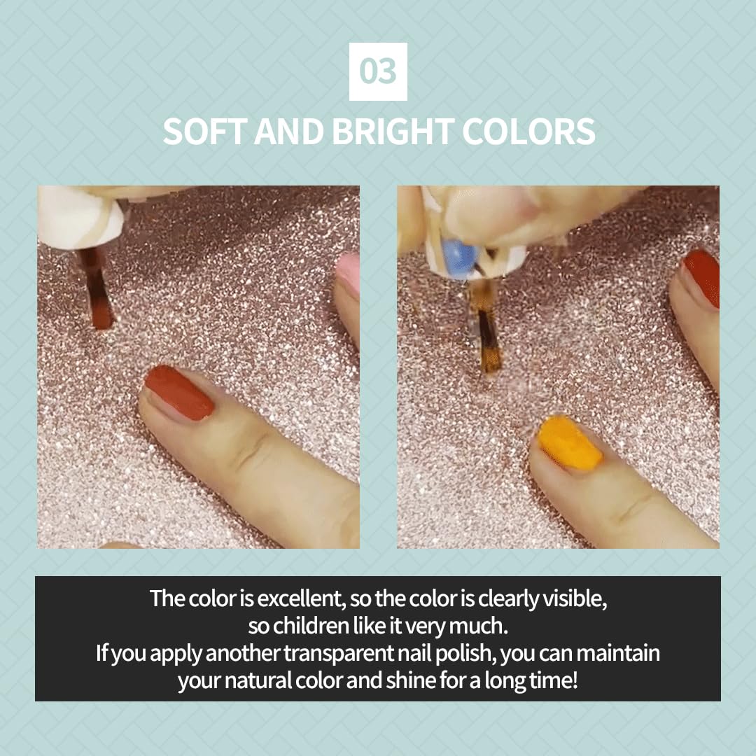 TOMINI FRIENDS WATER BASED NAILPOLISH (Friends 6 colors set) & tincase
