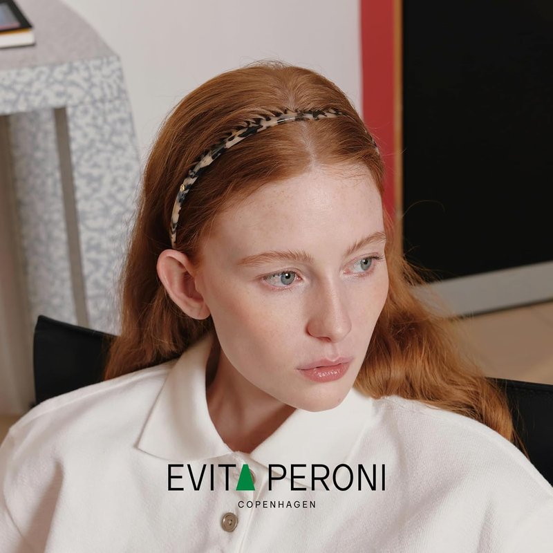 Evita Peroni Women's Non-Slip Headbands with Teeth - Comfortable Hair Comb Band for Eyewear | Amber