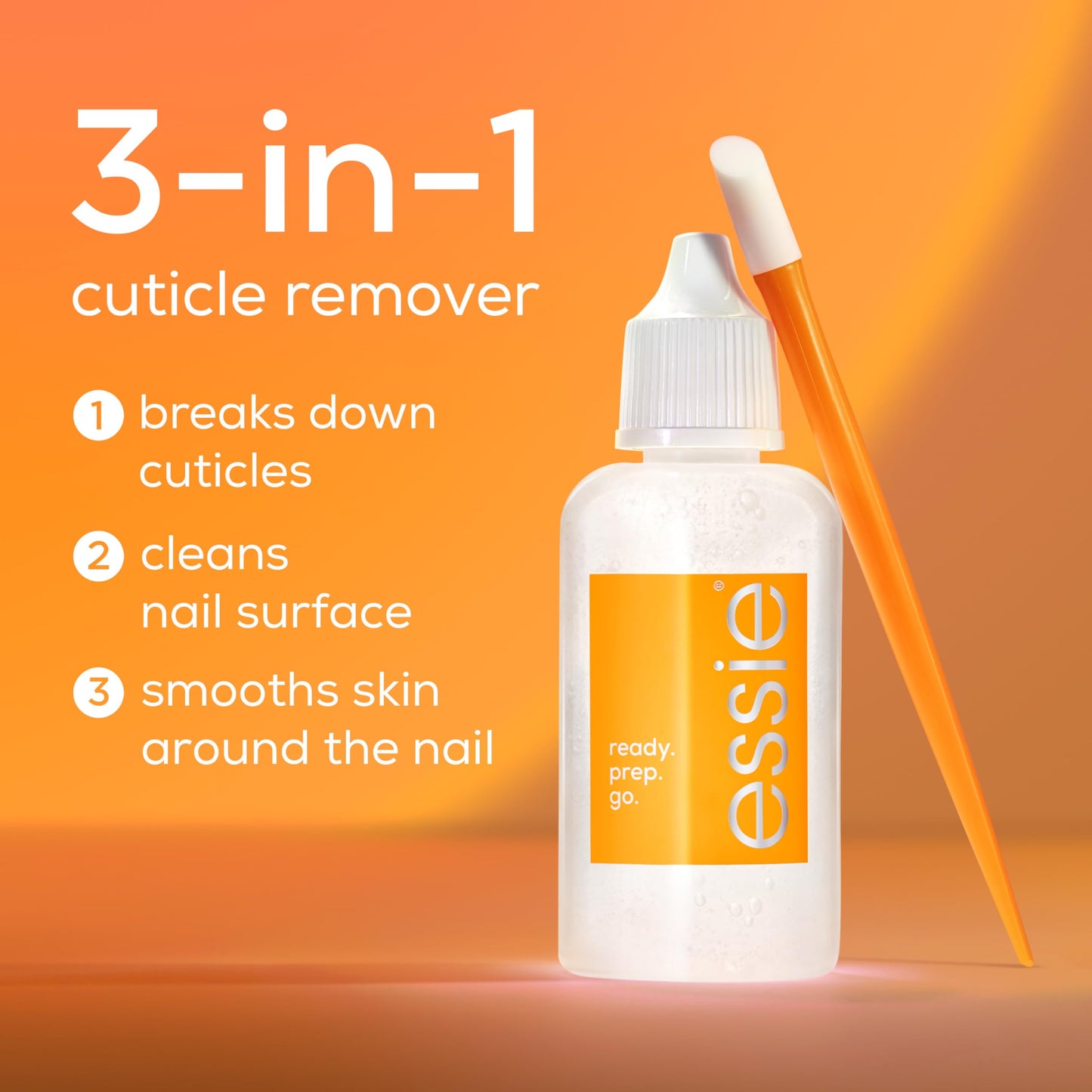 essie nail care, cuticle remover, vegan formula, ready. prep. go. advanced cuticle softener, 1 fl oz