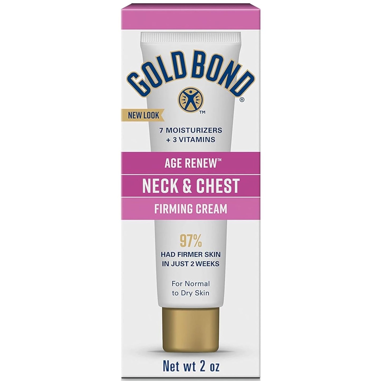 Gold Bond Neck & Chest Firming Cream - Clinically Tested Skin Tightening | 2 oz (Pack of 2)