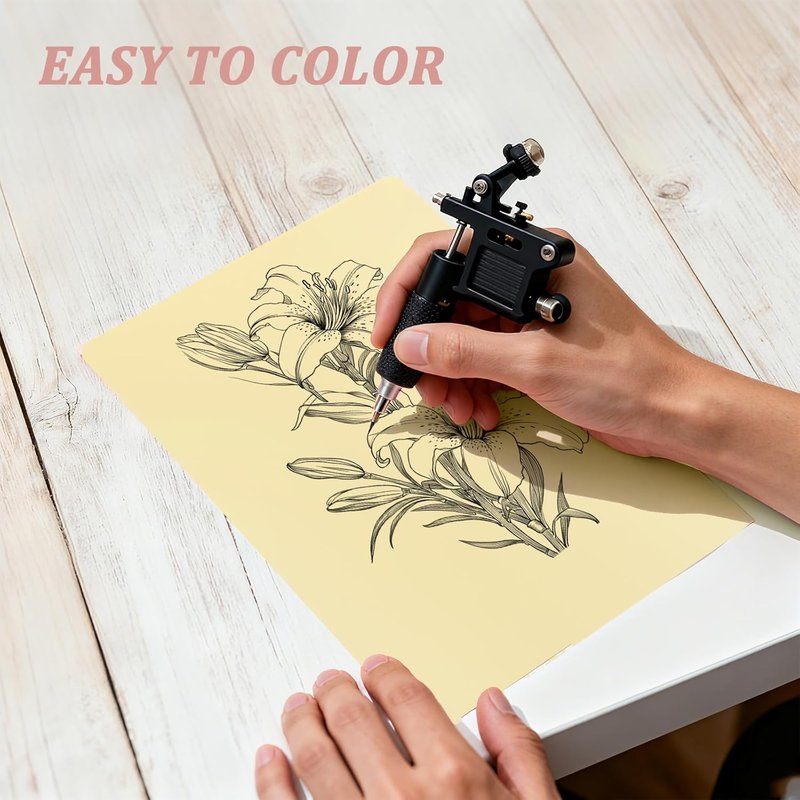 Tattoo Practice Skin - Realistic Double-Sided 3mm Blank Kit | 7.68x11.61 Inches (15 Pcs)