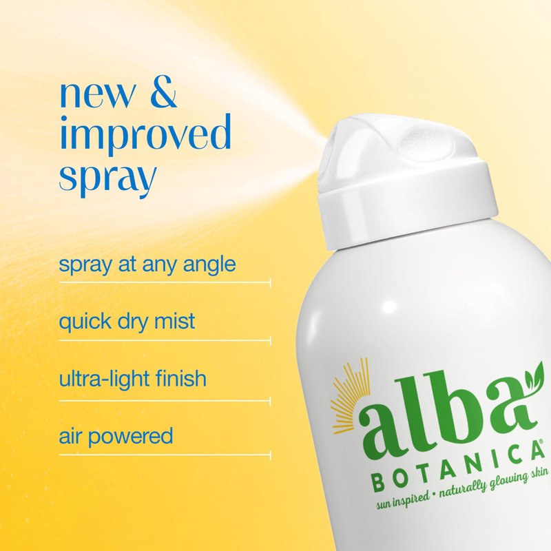 Alba Botanica Hydrating Sunscreen Spray, SPF 30 Broad Spectrum Protection, Instantly Moisturizing, Water Resistant (80 minutes), Hypoallergenic, Oxybenzone-Free, 5 Fl. Oz